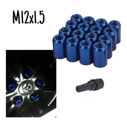 Tuercas De Seguridad Llanta M12 Antirrobo Colores 16 Pcs