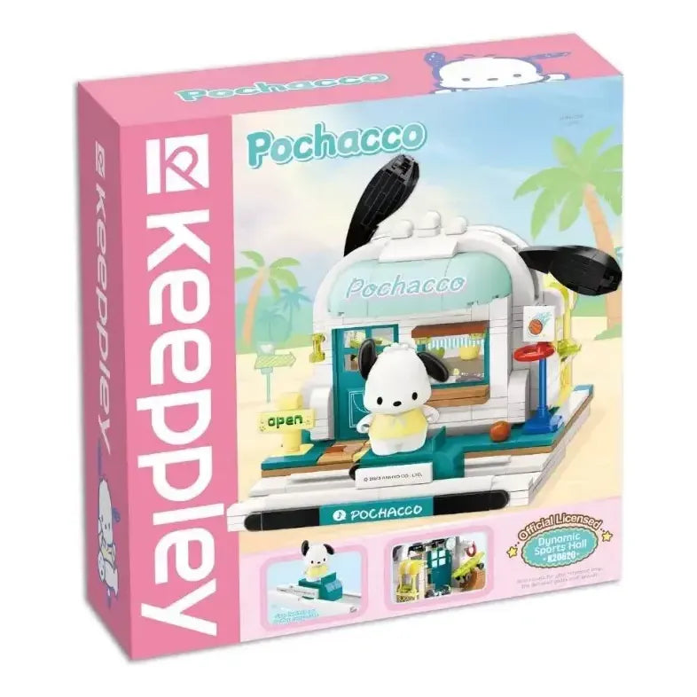 Set Bloque De Construcción Keepplay Sanrio 366 Pieza Kawaii 366 Pochacco Sports Hall