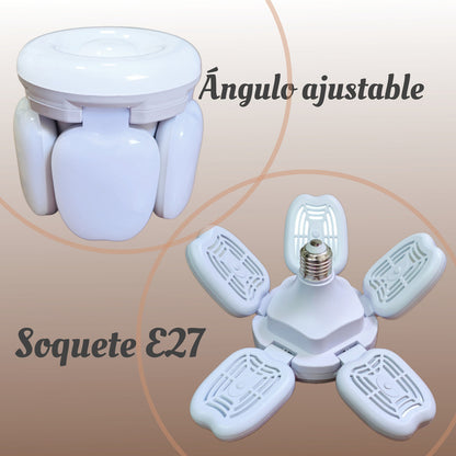 Ampolleta Led 50w Flor 5 Aspas Ángulo Ajustable Soquete E27