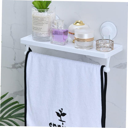 Estante Organizador De Ducha + Toallero Con Ventosa Adhesiva Color Blanco 30135