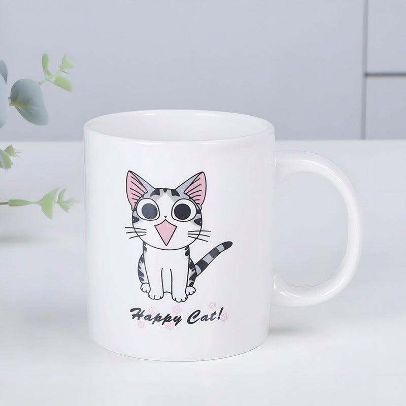 Taza Diseño Gato Chi Mug Taza 380ml Taza Café Té Happy Cat