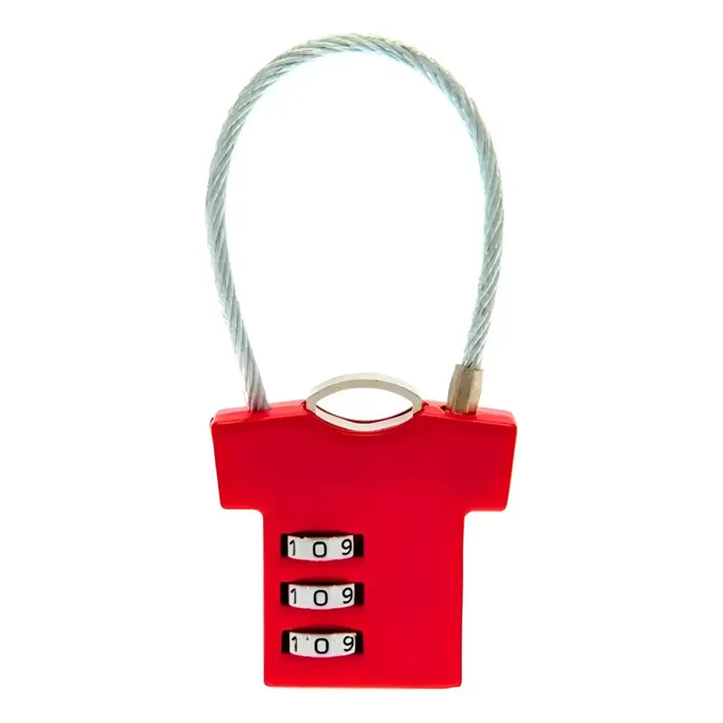 Mini Candado De Seguridad Con Contraseña Multiuso Diseño Color Rojo