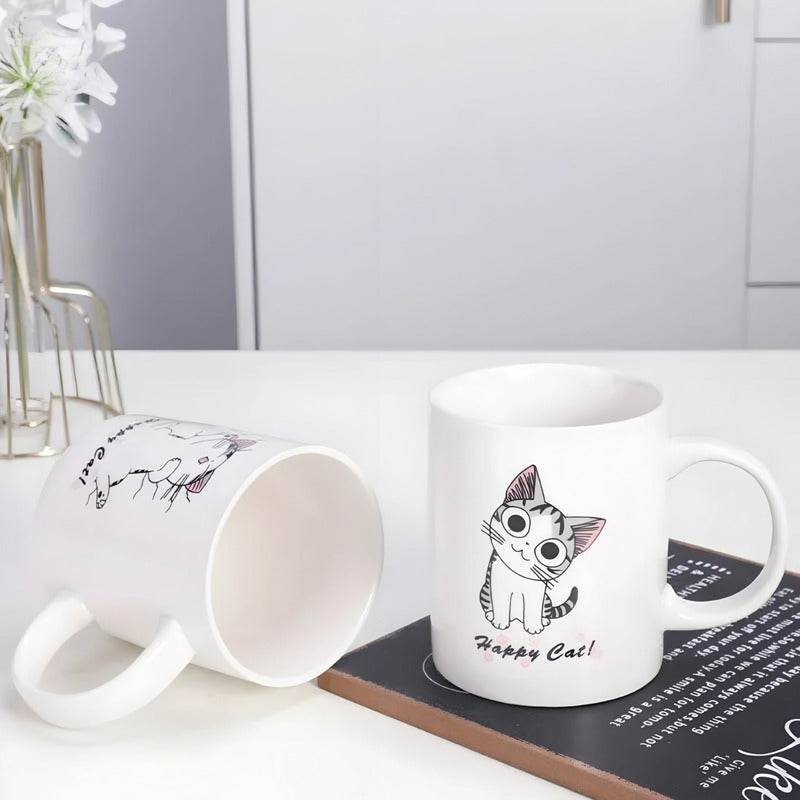 Taza Diseño Gato Chi Mug Taza 380ml Taza Café Té Happy Cat