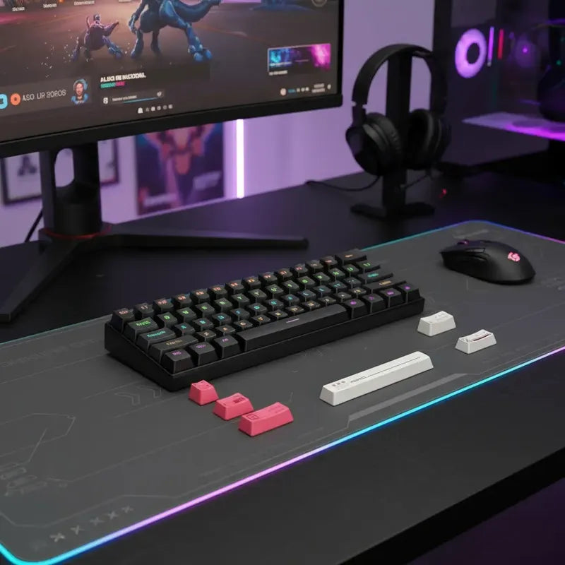 Teclado Mecanico Onikuma G55 Rgb Gaming Negro Inglés Us