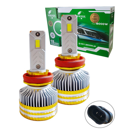 X2 Ampolleta Turbo Led 86000lm 18000w Q120pro  H7/h11 12-36v