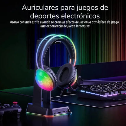 Audifonos Gamer Alámbrico Onikuma X29 Luz Led 3.5mm Negro