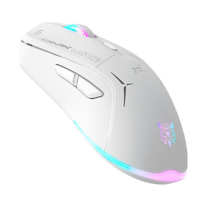 Mouse Gamer Inalámbrico Onikuma 7 Botones 4800dpi Rgb Recarg Color Blanco