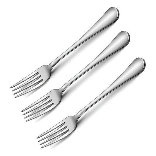 X3 Tenedor De Mesa Acero Inoxidable Tenedor Elegante 20cm