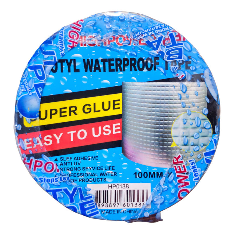 Cinta Aislante Impermeable 100mmx5mts Tapa Gotera Supglue
