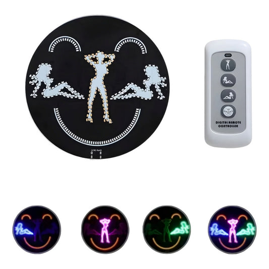 Bailarina Señal Parabrisa Auto, Luz Led Emoji Con Control