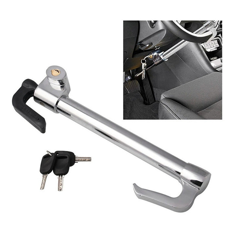 Traba Volante Y Pedal Antirrobo + Llave Cq-legend 2003 Metal
