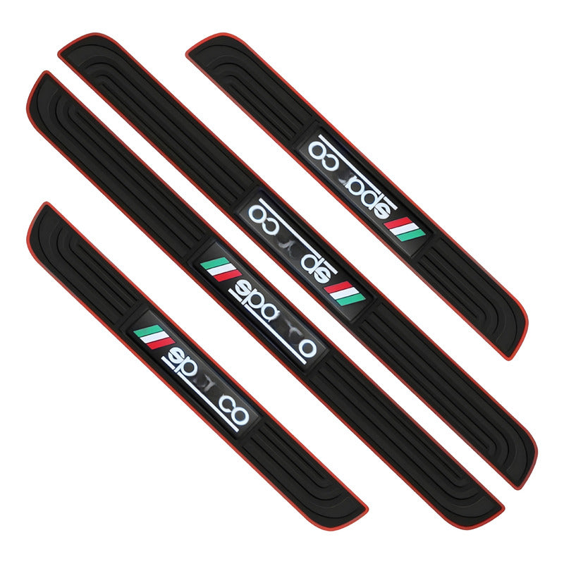 X4 Pisadera De Goma Adhesiva Sticker Cubre Socalo Protección