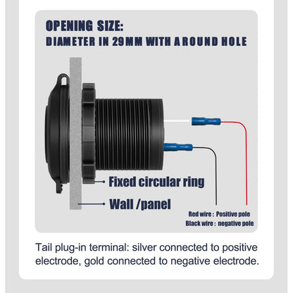 Cargador Doble Usb 18w Type C 30w Carga Rapida Luz 12-24v