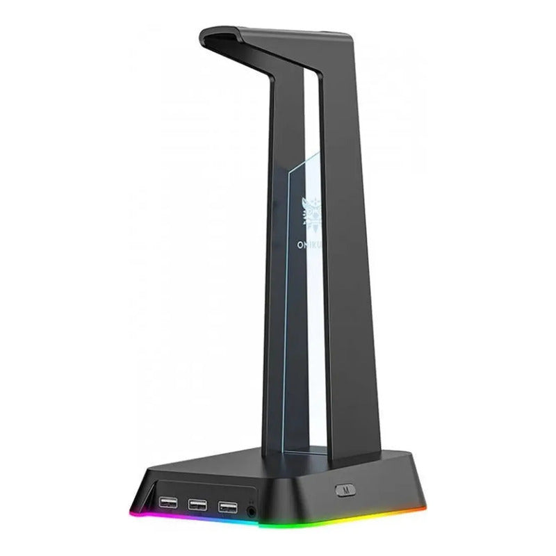 Stand De Audifonos Onikuma St2 Con Luz 3puertos Usb + 3.5mm