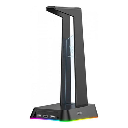 Stand De Audifonos Onikuma St2 Con Luz 3puertos Usb + 3.5mm