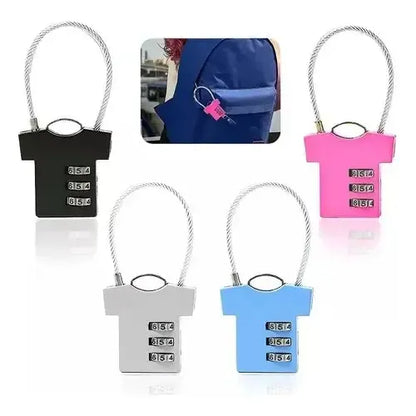 Mini Candado De Seguridad Con Contraseña Multiuso Diseño Color Negro