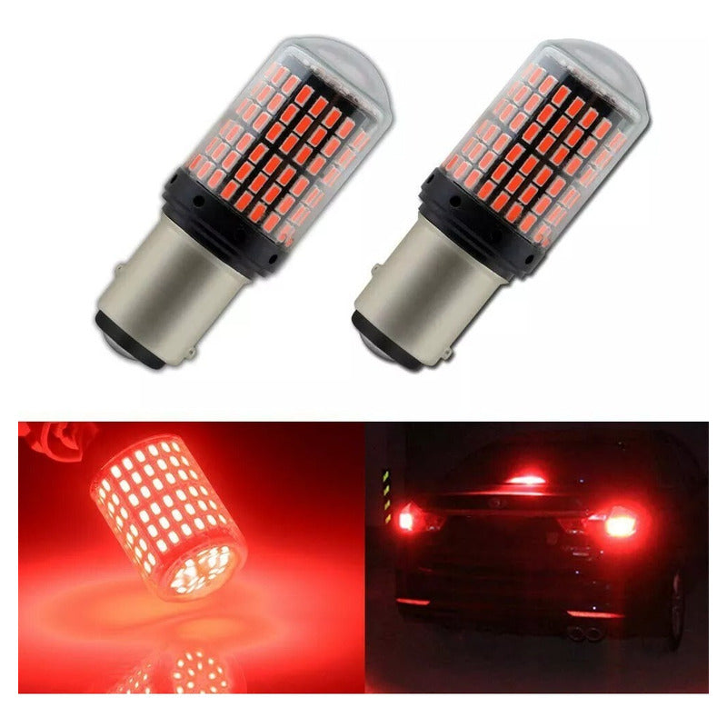 X2 Ampolleta Destellante Rojo 144led Luz Freno Estrobo Canbu