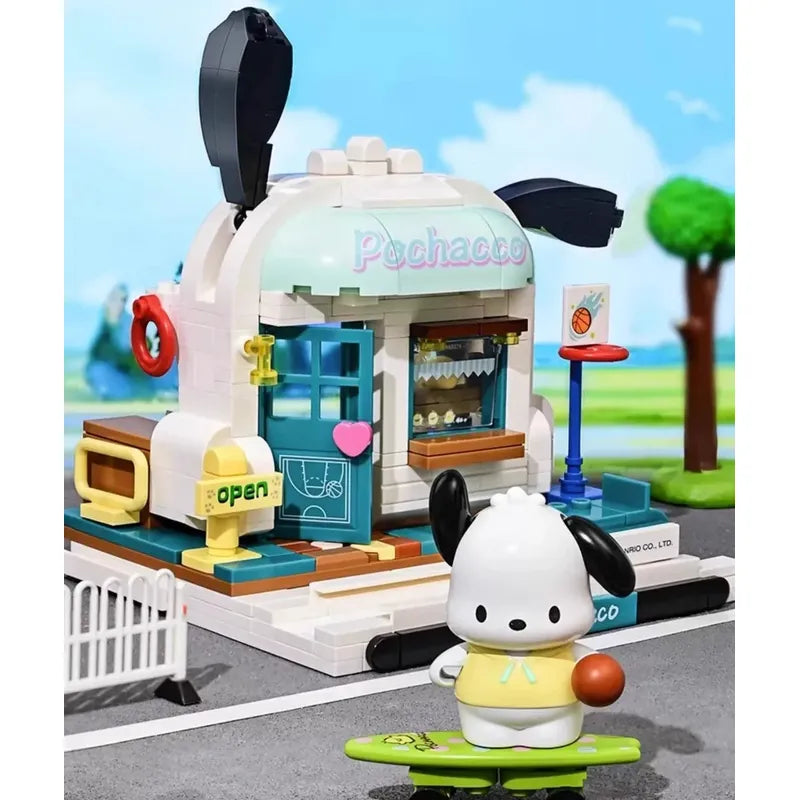 Set Bloque De Construcción Keepplay Sanrio 366 Pieza Kawaii 366 Pochacco Sports Hall
