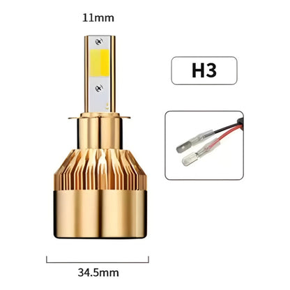 X2 Ampolleta Luz Led Auto 12v Colores 100w 12000lm Neblinero Rojo H3