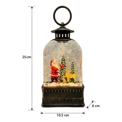 Farol Navideño Con Luz Led Música Lámpara Navidad Pesebre