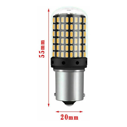 Ampolleta 144 Led Intermitente 1/2 Contacto Luz Viraje Ambar