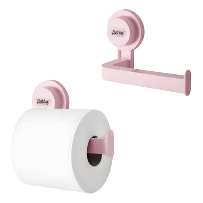 Porta Papel Higiénico Dispensador De Confort Cn Ventosa /r&c Color Rosa 300401
