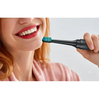 Cepillo De Dientes Eléctrico Recargable + 4 Repuestos Negro