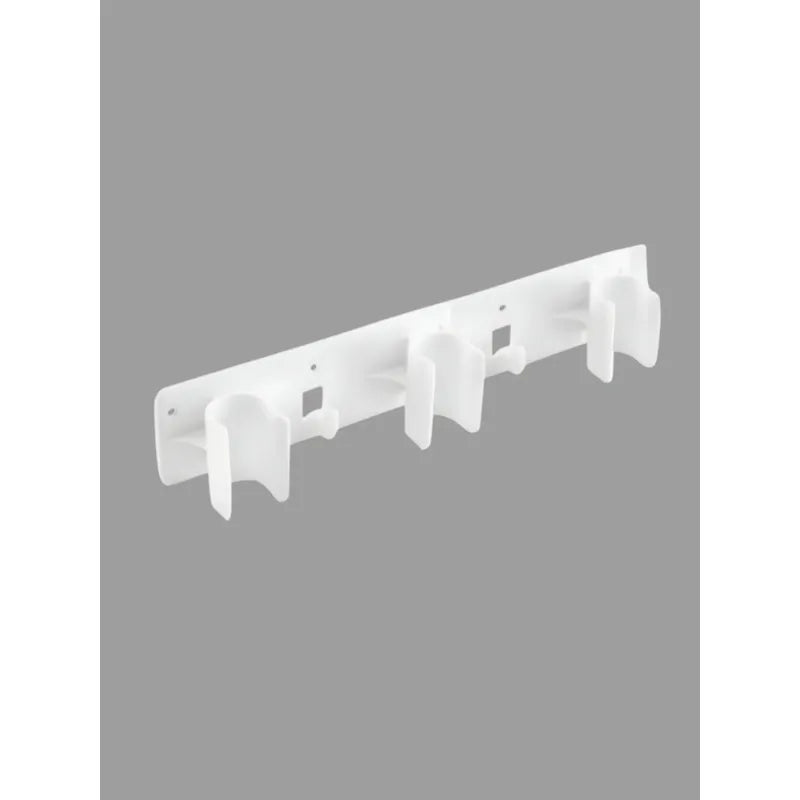Organizador 3 Escoba Colgador Adhesivo D Escobillon Trapero Blanco 30420