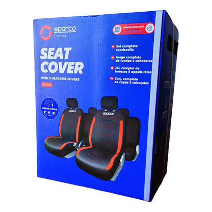 Fundas Cubre Asiento De Auto Sparco Tela Poliéster 406 9pcs