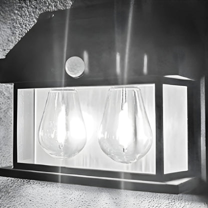 Lámpara Solar Luz Blanca Aplique D Pared 2 Ampolleta Vintage