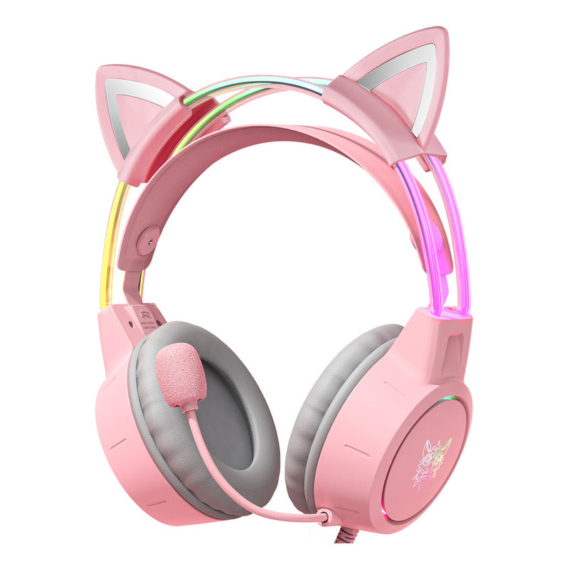 Audífonos Gamer Orejas Gato Onikuma X15 Pro Comp. Pc Ps4 Ps5