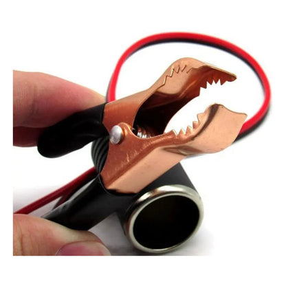 Adaptador Pinza De Batería Con Cable 1.5mt A Encendedor 12v