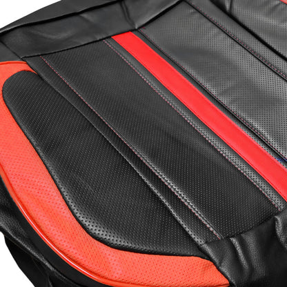 Juego Funda Cubreasiento 100% Eco Cuero Acolchado Y Bolsillo