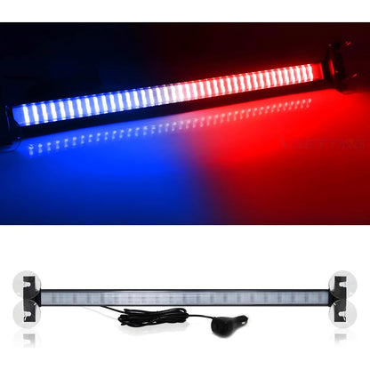 Baliza De Parabrisa Barra Led Estroboscópica Rojo Azul 80led