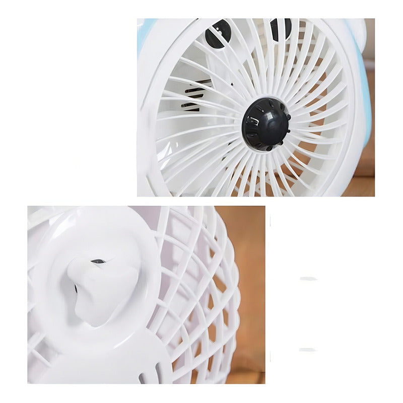 Mini Ventilador D/escritorio Divertido Diseño Perrito 189yyq Cantidad De Aspas 3 Color De La Estructura Blanco Color De Las Aspas Blanco Diámetro 28 Cm Material De Las Aspas Plástico
