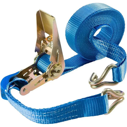 Eslinga De Amarre Con Tensor 25mm X 4.6mt Eslinga Ratchet Azul H72-46
