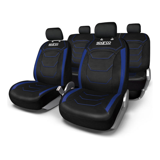 Fundas Cubre Asiento De Auto Sparco Tela Poliéster 406 9pcs