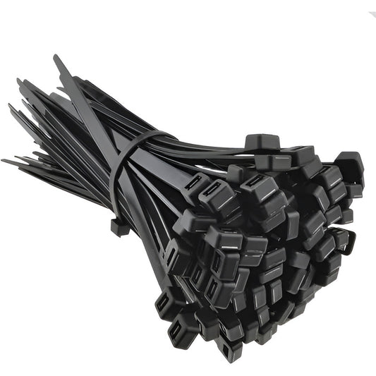 Set 40pcs Amarras Plásticas 3.6x150mm Multiuso Bridas Nylon Color Negro