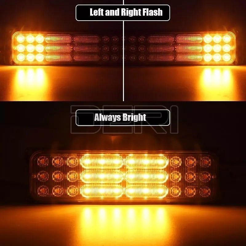 X2 Luz Led De Trocha Destellante Luz Advertencia 12v - 24v