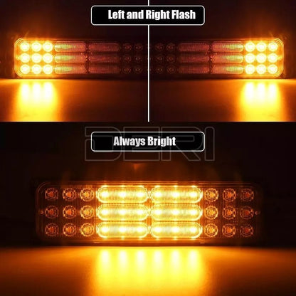 X2 Luz Led De Trocha Destellante Luz Advertencia 12v - 24v