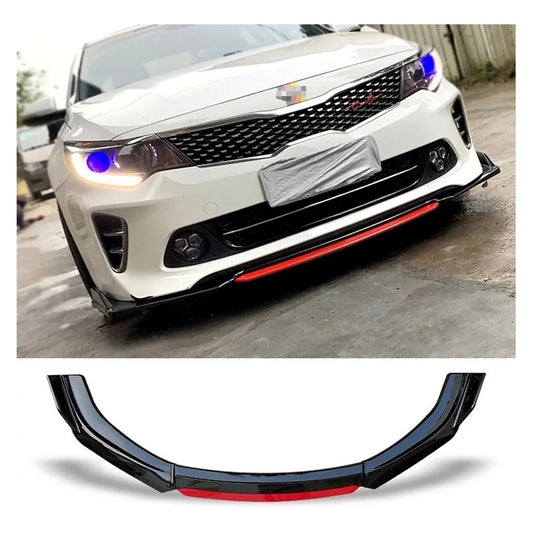 Lip Frontal 4 Piezas Rojo Bumper Parachoques Universal /r&c