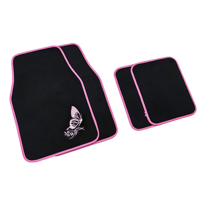 Set Cubre Piso Mujer Alfombra 4pcs Auto Universal Diseño Ryc