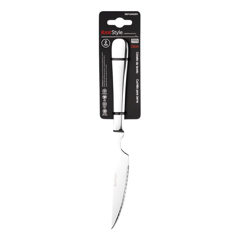X2 Cuchillos Para Carne De Acero Inoxidable 23cm Cuchillo