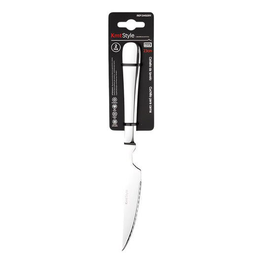 X2 Cuchillos Para Carne De Acero Inoxidable 23cm Cuchillo