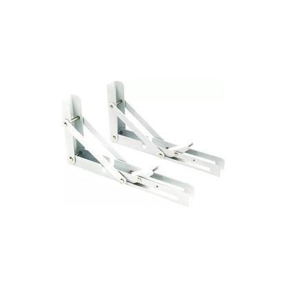 Set2 Escuadras Abatibles Metálicas Repisa 200x105mm Soporte Color Blanco
