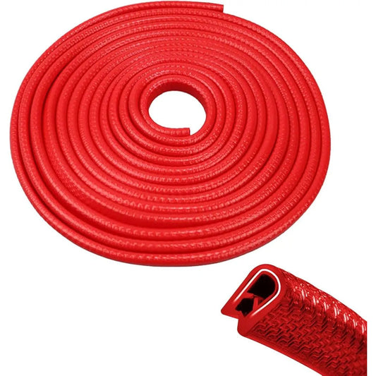 Moldura De Auto Sello Presión Protectora Puertas Capot 10mt Rojo 10mt