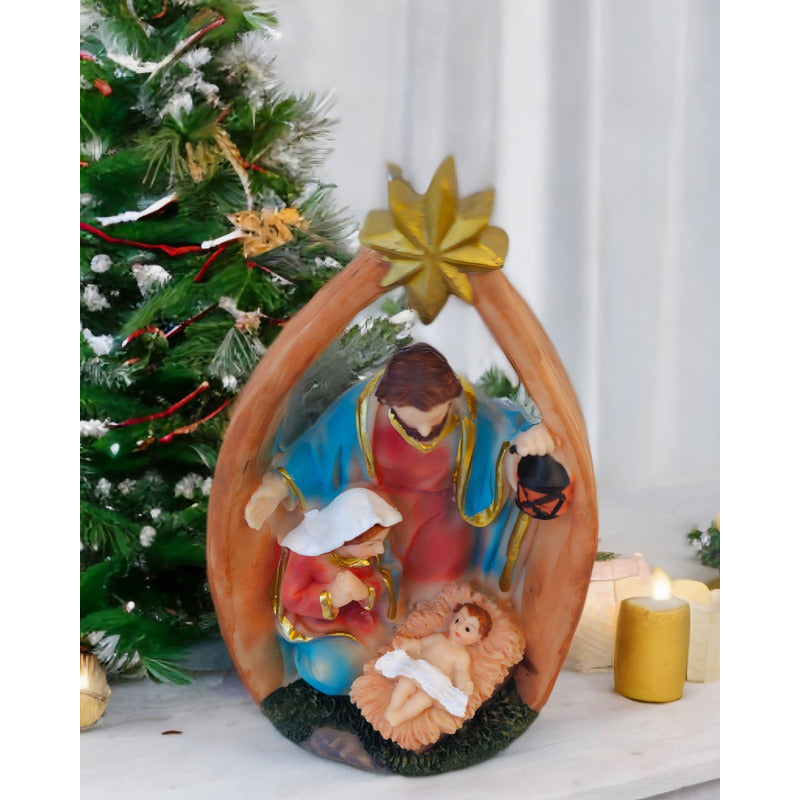 Figura Pesebre Nacimiento Con Estrella De Belen Navidad /ryc
