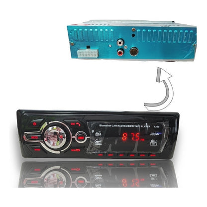 Radio De Auto 1 Din Bluetooth Usb Mp3 Microsd Auxiliar