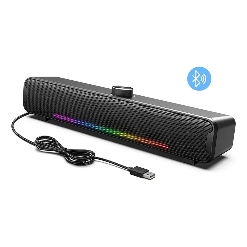 Parlante Bluetooth Onikuma L16 Barra De Sonido Con Luzb Rgb Negro L16