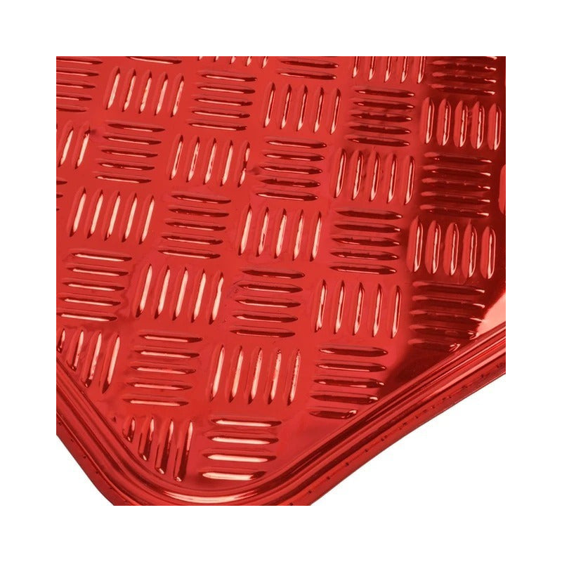 Alfombra Cubre Piso Metálico Colores Set 4pcs Auto Tuning